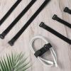 20 Pack Black Reusable Hook and Loop Straps 12" x 1", Durable Nylon Microfiber Cloth, Adjustable Small Fastening Straps, Appliance Cord Organizer, Home/Office/Travel Cable Tidy view 4