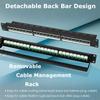Xunsomten 1U Fiber Patch Panel with 24 SC APC Singlemode Fiber Optic Adapters Couplers Keystone Jack Modular with White Inline Keystone,Single Mode Connectors SM for Standard 19" Racks, 1pack view 4