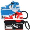 [2Pac] Compatible Airpods Pro 3 Case (2025),3D Cute Cartoon Shoe Box Soft Silicone Protective Cases for Apple AirPods Pro 3rd Generation Case,Airpod Pro 3 Cover with Keychain for Women Men,Red+Blue view 1