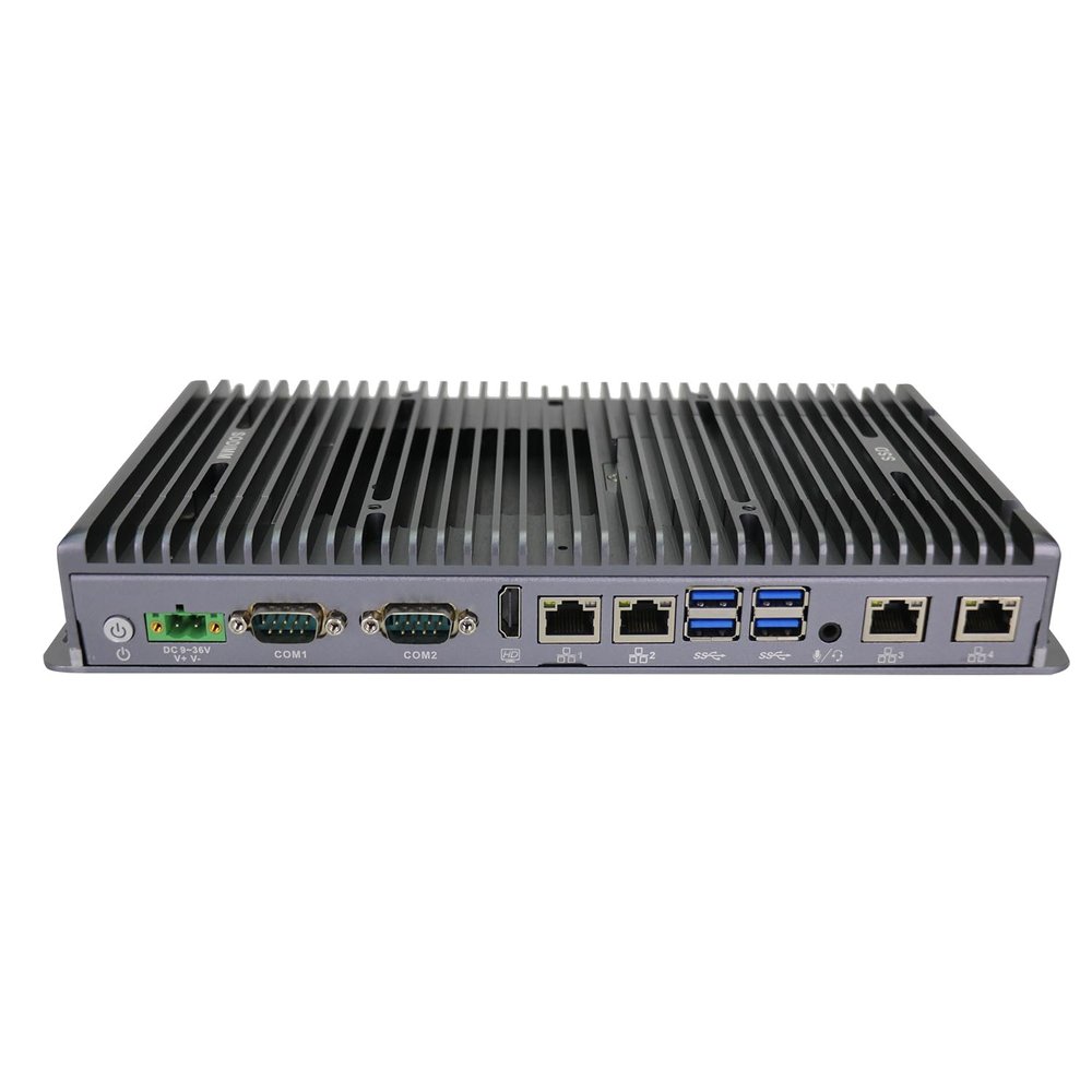 ANDAQI Fanless Mini PC, Industrial Computer, IPC, I5 10210U 10310U, IX02, TPM2.0, 9-36V, Watchdog, WOL, 4G Supported, 4 x LAN, 4 x COM, 32G RAM, 256G SSD
