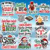 12 Pcs Funny Christmas Stickers, Holiday Santa Penguin Reindeer Gingerbread Quote Decals, Cute Xmas Vinyl Stickers Die-Cut Waterproof for Laptop, Water Bottle, Phone (Xmas4, 6 Inch) view 1