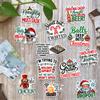 12 Pcs Funny Christmas Stickers, Holiday Santa Penguin Reindeer Gingerbread Quote Decals, Cute Xmas Vinyl Stickers Die-Cut Waterproof for Laptop, Water Bottle, Phone (Xmas4, 6 Inch) view 2