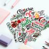 12 Pcs Funny Christmas Stickers, Holiday Santa Penguin Reindeer Gingerbread Quote Decals, Cute Xmas Vinyl Stickers Die-Cut Waterproof for Laptop, Water Bottle, Phone (Xmas4, 6 Inch) view 3