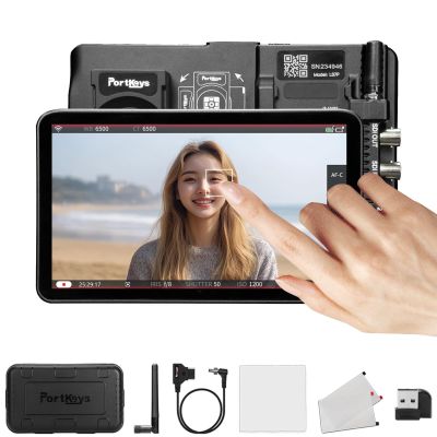 Portkeys LS7P 7" Camera Monitor 1000nit Touchscreen Wireless Camera Control Metal Frame Field Monitor Conpatible with S0NY FX3/FX30/FX6, CAN0N EOS C80/C400, BMPCC 4K/6K