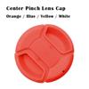 72 77 82 86mm Orange Blue Yellow White Colorful Center Pinch Lens Cap Cover Lid for Snap-on Front Plastic Excellent(86mm,White) view 2