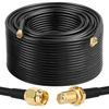 XRDS - RF RP-SMA Male to RP-SMA Female Coax Cable 200FT, RG58 WiFi Antenna Extension Coax Cable for WiFi LAN Router Wireless Network Card Adapter view 1