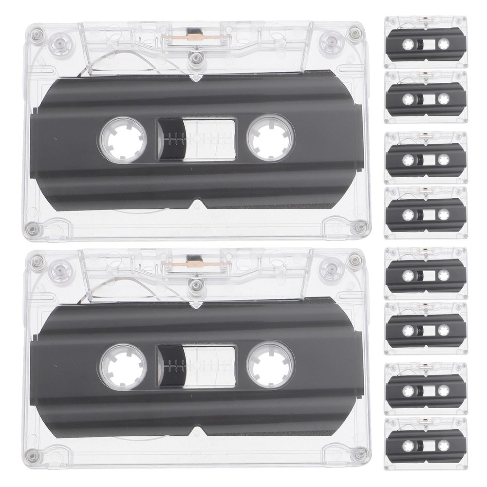 NUOBESTY 10pcs Blank Cassette Tapes: Audio Tape Recording Player 30 Minute Empty Audio Cassettes for Music Speech & DIY Recording Message