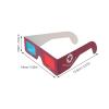 SEWACC 10PCS Red Cyan 3D Glasses - Disposable Cardboard Eyewear - Red Blue Lens Design for Movies TV 3D Photos Classroom Science Projects view 2