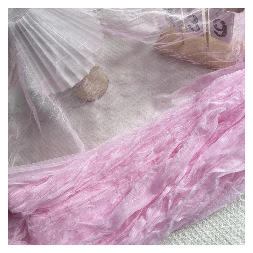 YWDVAVAQ Trendy Photoshoot Accessories Tulle Crumpled Gauze Cloth Shoot Room Photo Studio Background Photography Props Backdrops Material(Dark Green,190x130 cm)
