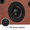 WMQ 40W*2 Passive Bookshelf Speakers for Record Players and Home Theater Systems, Midrange and High-Frequency Stereo Speakers, Indoor Rear Surround Speakers, Requires a Receiver or Amplifier, (Brown) view 3