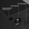 WMQ 60W Powered Bookshelf Speakers, 4" Carbon Fiber Woofer & 1" Tweeter, USB-C/RCA/AUX Input, Small Display Screen, 4 Ohm Impedance, for Turntable, TV, PC, Desktop, Smartphone (Black) view 2