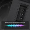 WMQ 60W Powered Bookshelf Speakers, 4" Carbon Fiber Woofer & 1" Tweeter, USB-C/RCA/AUX Input, Small Display Screen, 4 Ohm Impedance, for Turntable, TV, PC, Desktop, Smartphone (Black) view 4