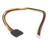 LOXGO 15P Female to 4P Female ITX Power Cord Wire Converter Cable for Hard Drive Red Wire for 5v Supply ConverterS Power Cable Cord view 4