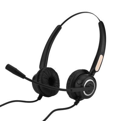GOTOTOP Call Center Headphones USB Headset with Microphone Noise Cancelling Comfortable Wearing 180 Earmuff Mute Function Adjustable Volume