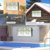 Outdoor TV Cover 60 to 65 Inch Summer Eucalyptus Leaves Green Gradient Weatherproof Waterproof TV Screen Protector with Zipper&Pocket Farm Plant on White Outside Flat TVs Enclosure view 4