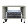 6U Rolling Studio Rack Cabinet with Side Panels Top Base Casters for DJ Audio Equipment Amplifier Server Rack Mount Gray view 1