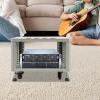 6U Rolling Studio Rack Cabinet with Side Panels Top Base Casters for DJ Audio Equipment Amplifier Server Rack Mount Gray view 2