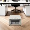 6U Rolling Studio Rack Cabinet with Side Panels Top Base Casters for DJ Audio Equipment Amplifier Server Rack Mount Gray view 3
