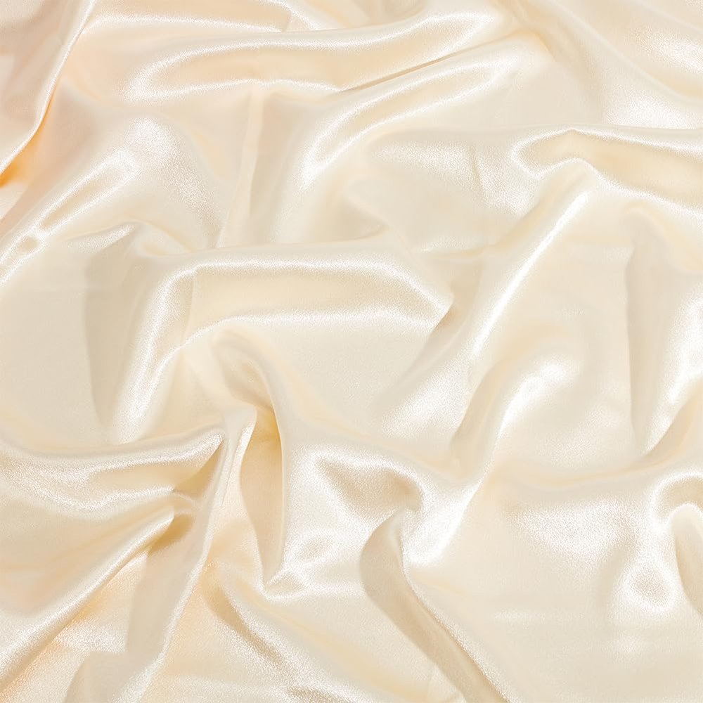 WEBEEDY Satin Photography Background Silk 4.9x3.3 ft Double Side Beige Satin Fabric Photo Backdrop Glossy Silk Cloth for Photoshoot Studio Crafts Jewelry Photography Christmas New Year Decoration