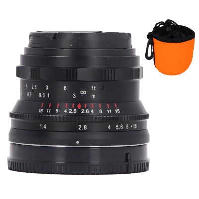 35mm F1.4 Full Frame Manual Focus Lens, 7 Layer Optical Coating, White - Large Aperture for Stunning Bokeh, Precise Aberration Correction, Ideal for Portraits and Landscapes (Black)