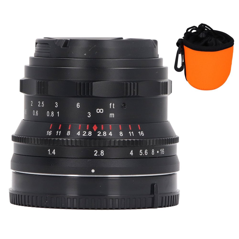 35mm F1.4 Full Frame Manual Focus Lens, 7 Layer Optical Coating, White - Large Aperture for Stunning Bokeh, Precise Aberration Correction, Ideal for Portraits and Landscapes (Black)