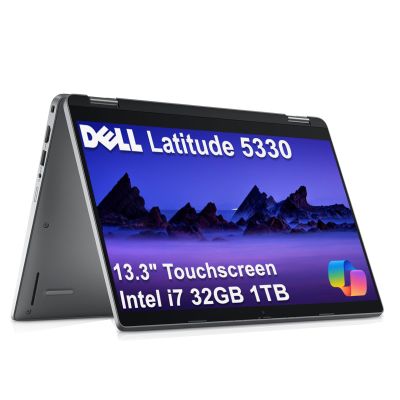 Dell Latitude 5000 13.3" 2-in-1 Business Laptop (FHD Touchscreen, Intel 10-Core i7-1265U vPro, 32GB RAM, 1TB SSD), 2x Thunderbolt 4, Backlit, Fingerprint, Webcam, Wi-Fi 6E, Win 11 Pro w/AI Copilot