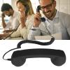 Retro Telephone Handset, 150mm Round Vent Old Telephone Headse Receiver Mic Microphone Speaker for Home Bathroom Kitchen Office (Black) view 4