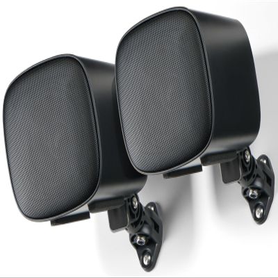 Saiyin Passive Bookshelf Speakers for Home Theater Surround Sound System, Stereo Speaker with Waterproof and Wall-mounting Kit, Needs Amplifier or Receiver to Operate, One Pair