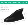 Sbulhia Shark Fin Antenna Cover for Car, Auto AM/FM Radio Signal Base Top Roof Aerial Cover with Adhesive Tape, Fashionable Shark Antenna Base Universal Replacement for Sedan SUV Van (Black) view 2