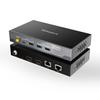TESmart 4K@60Hz HDMI KVM Extender for Dual Monitor  328ft/100m Over CAT6a, DisplayLink H.265, Gigabit LAN, USB 3.0, EDID, Remote Power, Audio/MIC, Includes Transmitter & Receiver view 1