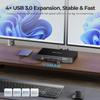 TESmart 4K@60Hz HDMI KVM Extender for Dual Monitor  328ft/100m Over CAT6a, DisplayLink H.265, Gigabit LAN, USB 3.0, EDID, Remote Power, Audio/MIC, Includes Transmitter & Receiver view 3