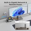 TESmart 4K@60Hz HDMI KVM Extender for Dual Monitor  328ft/100m Over CAT6a, DisplayLink H.265, Gigabit LAN, USB 3.0, EDID, Remote Power, Audio/MIC, Includes Transmitter & Receiver view 4