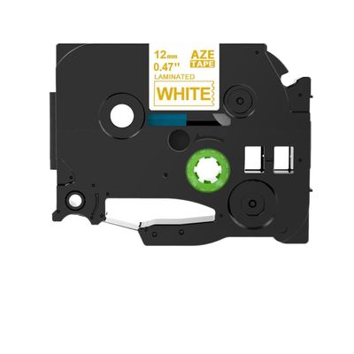 CQadsDyrx Compatible 12 mm Laminated Labels TZe-231 TZ-221 TZ-211 Works with Label Printer Universal Fit Third Party Replacement(Gold on White)