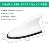 Sbulhia Shark Fin Antenna Cover for Car, Auto AM/FM Radio Signal Base Top Roof Aerial Cover with Adhesive Tape, Fashionable Shark Antenna Base Universal Replacement for Sedan SUV Van (White) view 2