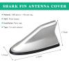 Sbulhia Shark Fin Antenna Cover for Car, Auto AM/FM Radio Signal Base Top Roof Aerial Cover with Adhesive Tape, Fashionable Shark Antenna Base Universal Replacement for Sedan SUV Van (Silver) view 2