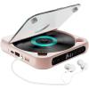 Portable CD Player for Car with Bluetooth 5.3, Rechargeable Mini CD Player with HiFi Speakers, USB/AUX Support, Compact Lightweight Personal for Home Travel Office(Pink) view 1