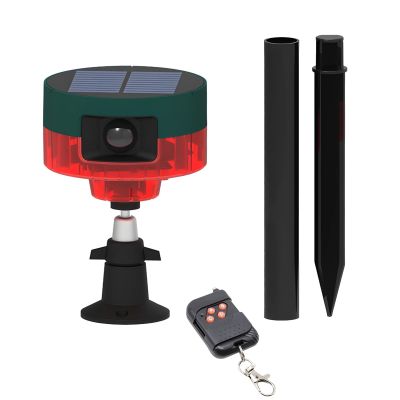 Tressify Solar-Powered Motion Detector Alarm With Loud Siren, Infrared Sensor, Custom Audio, Remote Control
