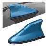 Sbulhia Shark Fin Antenna Cover for Car, Auto AM/FM Radio Signal Base Top Roof Aerial Cover with Adhesive Tape, Fashionable Shark Antenna Base Universal Replacement for Sedan SUV Van (Blue) view 1