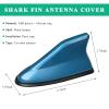 Sbulhia Shark Fin Antenna Cover for Car, Auto AM/FM Radio Signal Base Top Roof Aerial Cover with Adhesive Tape, Fashionable Shark Antenna Base Universal Replacement for Sedan SUV Van (Blue) view 2