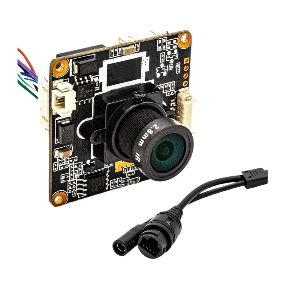 BQHHWTZ 2mm 108 Degree Wide Angle Lens IP Mini Camera Module 3MP 25FPS POE48V Webcam M12 Mount Lens Security Camera Board