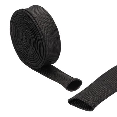 uxcell Insulation Cable Protector,20mm/0.79 Inch-5m/16 Feet High Temp Fiberglass Sleeve Black