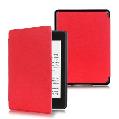 6 Inch Leather Cover Case Auto Sleep Wake Protective Tablet Case Shockproof Shell for Kindle Paperwhite 4 KPW4 Year 2018 (Blue)