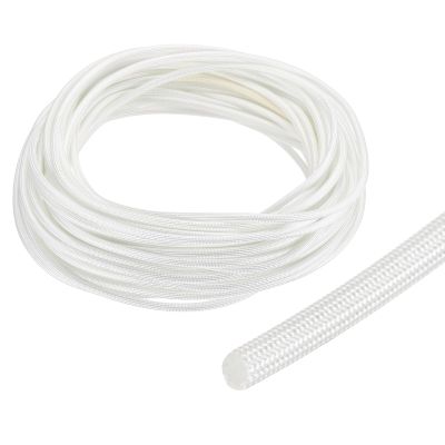 uxcell Insulation Cable Protector,3mm/0.12 Inch-15m/49 Feet High Temp Fiberglass Sleeve White