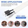 uxcell Insulation Cable Protector,3mm/0.12 Inch-15m/49 Feet High Temp Fiberglass Sleeve White view 4