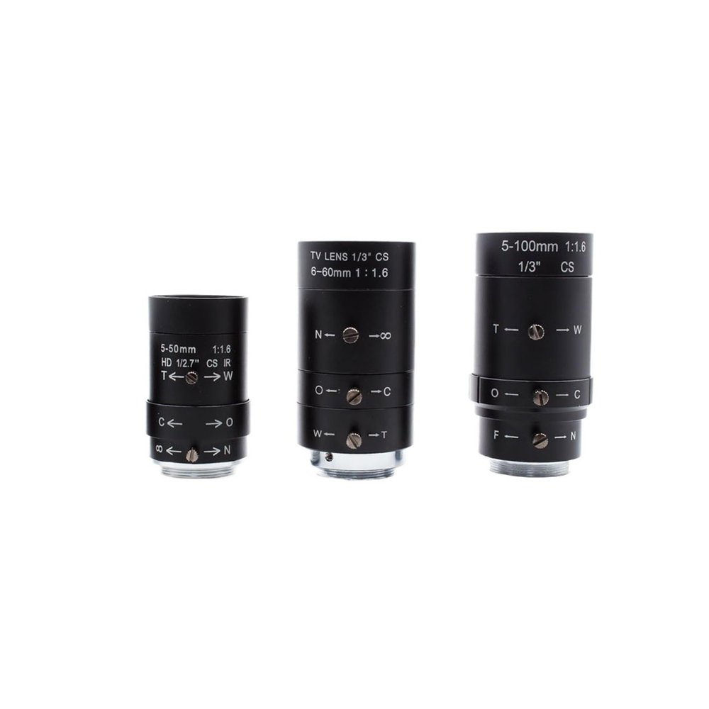 BQHHWTZ 50mm 60mm 100mm HD Camera Lens Varifocal Manual Zoom Lens CS Mount for Security Surveillance IP Camera