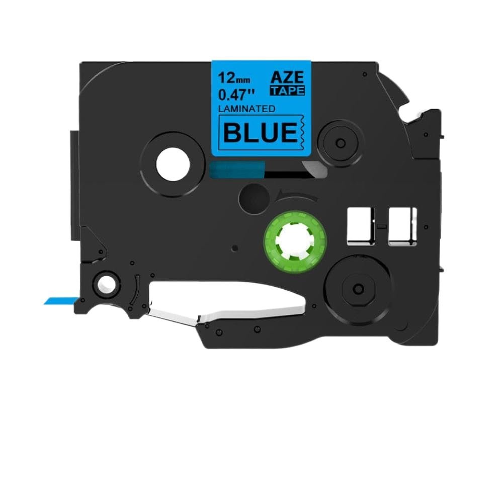 CQadsDyrx Compatible 12 mm Laminated Labels TZe-231 TZ-221 TZ-211 Works with Label Printer Universal Fit Third Party Replacement(Black on Blue)