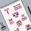 110PCS Cheer Stickers for Girls, Pink Cheerleading Stickers Pack, Cheerleader Vinyl Sticker for Water Bottle, Laptop, Goodie Bags - Team Party Favors & Cheer Stuff view 4