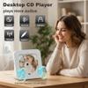 Kuephom Portable CD Players for Home with Speakers and Remote: Kpop Bluetooth CD Player with Sleep Timer - Small Desktop CD Boombox with USB/MP3/AUX/FM Radio - LCD Screen/Headphone Jack/Gift/DC Power view 2