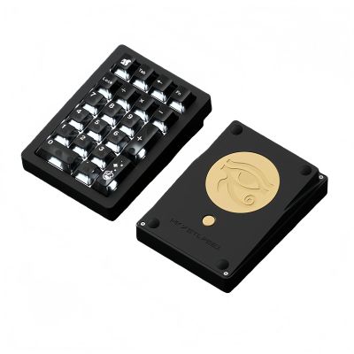 FKZ Stars21 Mechanical Number Pad,VIA/QMK Programmable Macro Numpad Aluminum CNC Gasket Hot Swappable Wireless Numeric Keypad BT5.0/2.4Ghz/USB-C RGB Gaming Keypad Kit for Laptop/PC (Black1)