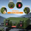 JUSTHERE Starlink Mini Case, Hard Waterproof Travel Case for Mini Starlink with Molded Foam for Accessories, Lockable Storage Bag Green for Accessories Carrying view 3